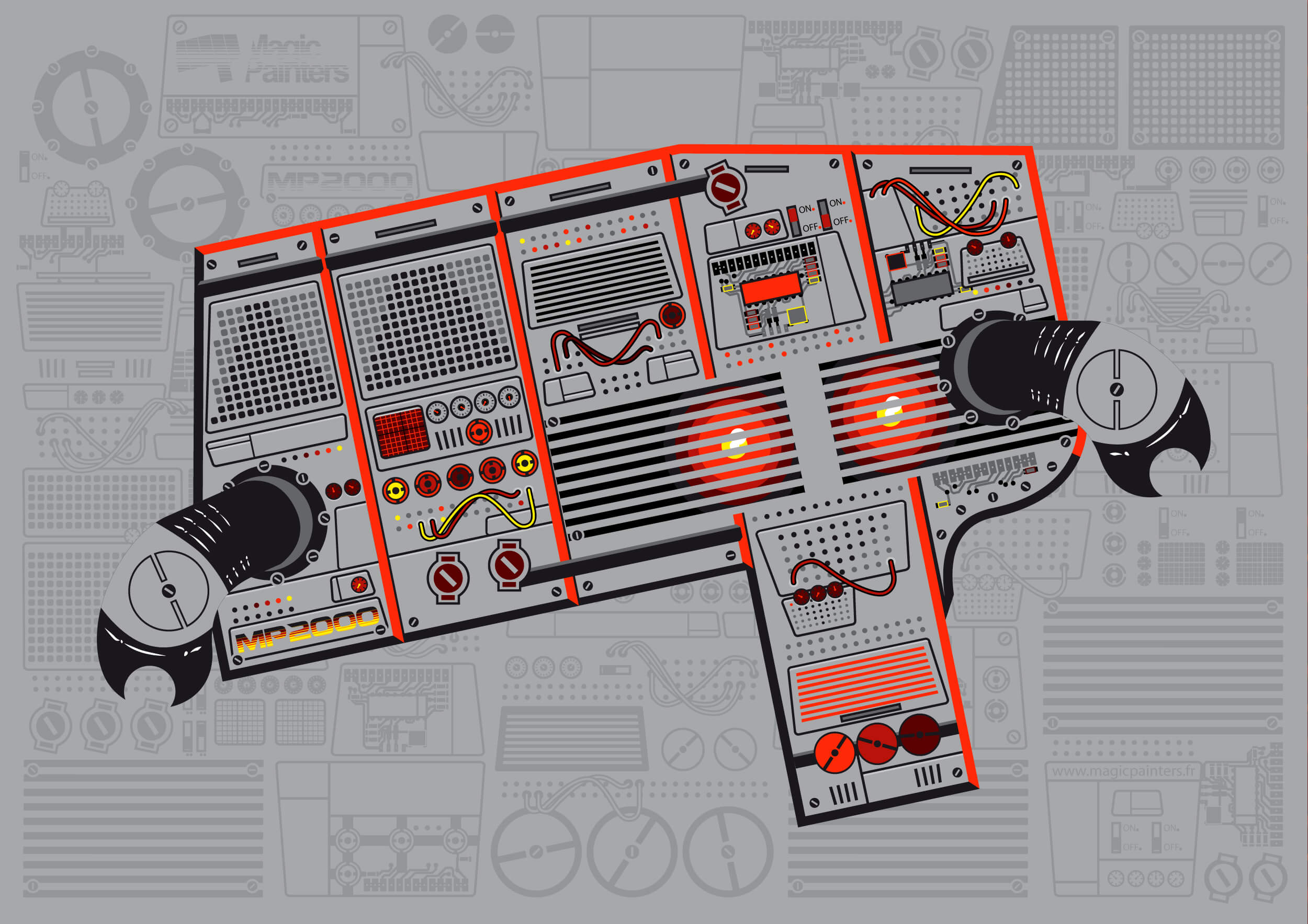 Design graphique illustration robotique
